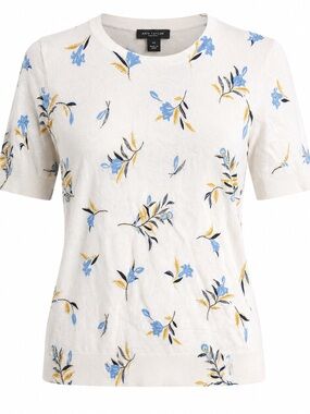 Ann Taylor Factory Floral Knit Sweater Top – XS